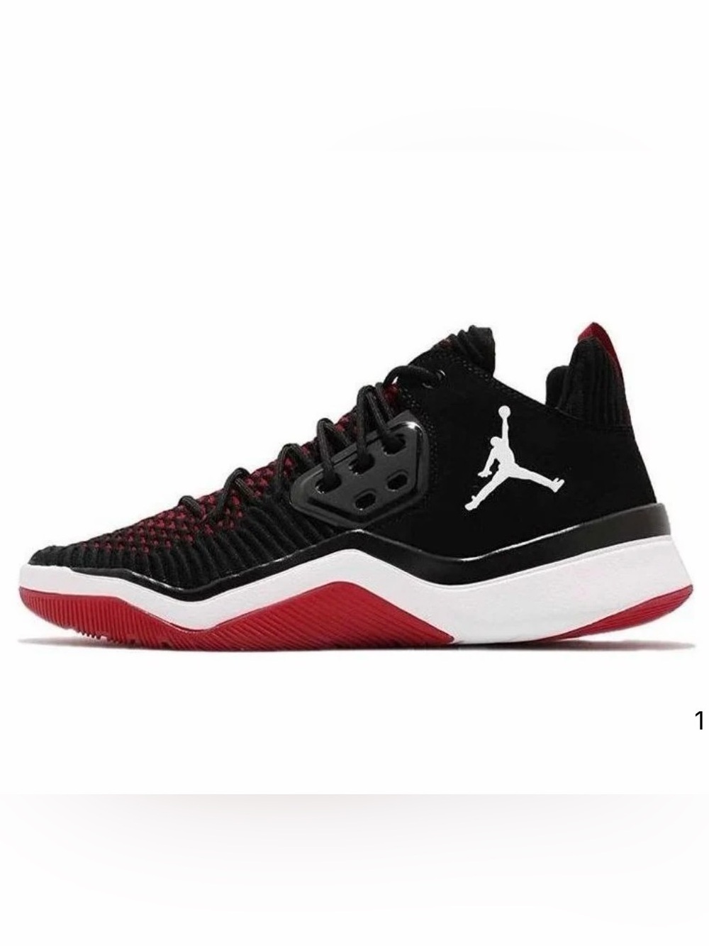 Jordan DNA LX Black and Gym Red Basketball Sneaker Men’s Size 9
